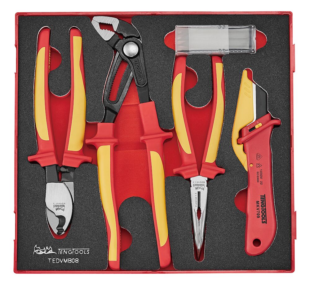 Insulated Plier & Knife Set FOAM2 8 Pieces | TengTools