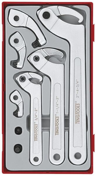 Hook & Pin Wrench Set TT1 8 Pieces
